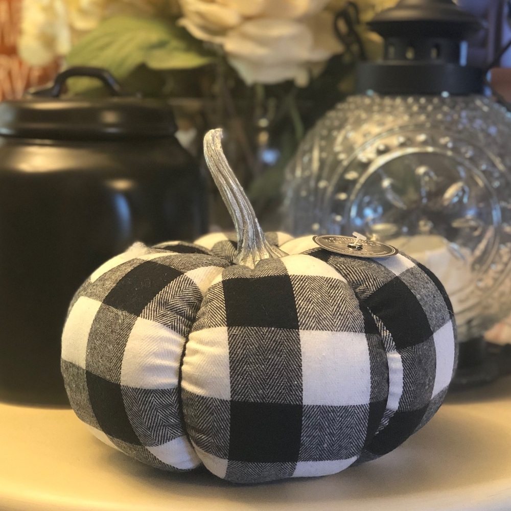 Buffalo Check Fabric Pumpkin